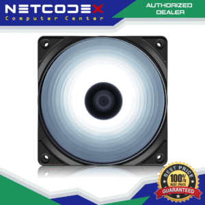 DEEPCOOL RF120 W Single Color LED Fan ( RF120W ) - 120mm 9-Blade White LED Cooling Fan with 3-pin/LP4 Power Connector DP-FLED-RF120-WH