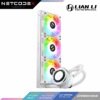 LIAN LI GALAHAD AIO 360 RGB WHITE, Triple 120mm Addressable RGB Fans AIO CPU Liquid Cooler AM4 Intel Ryzen LGA 1200 2011 2066 GA-360A-WHITE