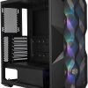 Cooler Master MasterBox TD500 Mesh Airflow ATX Mid-Tower with Polygonal Mesh Front Panel, Crystalline Tempered Glass, E-ATX Up to 10.5", Three 120mm ARGB Fans & ARGB Lighting System - Black