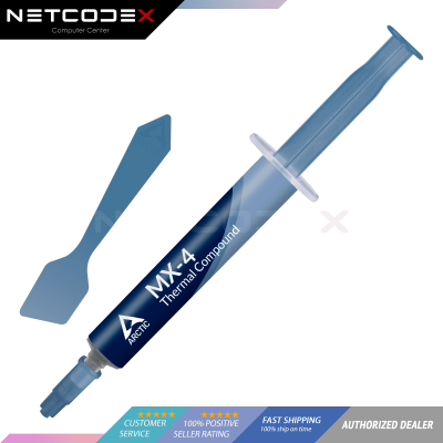 Arctic MX-4 4g Thermal Compound Paste with Spatula for All CPU Coolers with Extremely high thermal Conductivity Low Thermal Resistance Long Durability Metal-Free Non-Conductive Non-capacitive