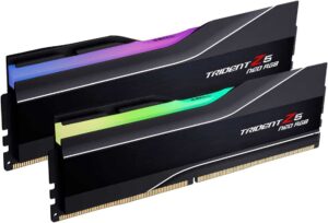 G.Skill Trident Z5 Neo RGB DDR5 RAM 6000 MT/s CL30 1.40V AMD Expo 64GB (2x32GB) Black Desktop Memory - F5-6000J3040G32GX2-TZ5NR