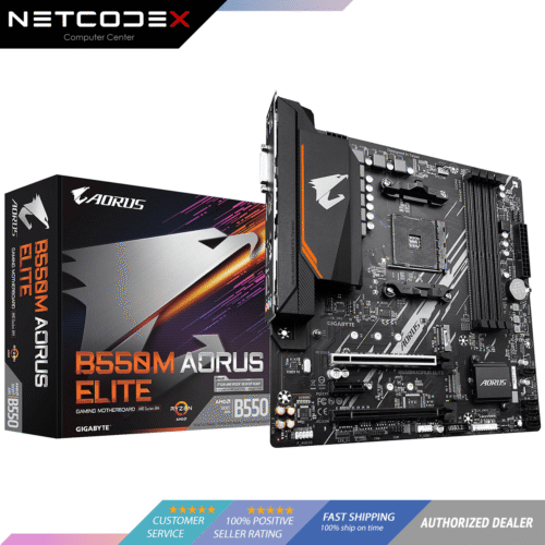 Gigabyte B550M AORUS ELITE AM4 Micro-ATX Motherboard with Pure Digital VRM Solution Dual PCIe 4.0/3.0 M.2 Connectors DDR4 PCIe 4.0 mATX for AMD Ryzen - GA-B550M-AORUS-ELITE