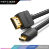 UGREEN HD127 Micro HDMI to HDMI 2.0 Cable 1.5M for GoPro 3D 4K 60Hz Male-Male High Premium Gold-plated HDMI Adapter for Phone Tablet HDTV Camera PC - 1.5 Meters 30102
