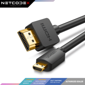 UGREEN HD127 Micro HDMI to HDMI 2.0 Cable 1.5M for GoPro 3D 4K 60Hz Male-Male High Premium Gold-plated HDMI Adapter for Phone Tablet HDTV Camera PC - 1.5 Meters 30102