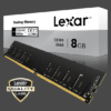 Lexar 8GB 2666Mhz CL 19 (19-19-19-43) DDR4 2666 UDIMM Desktop Memory -- LD4AU008G-H2666G