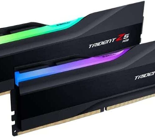 G.Skill Trident Z5 RGB DDR5 RAM 6000 MT/s CL36 1.35V Intel XMP 64GB (2x32GB) Black Desktop Memory - F5-6000J3636F32GX2-TZ5RK
