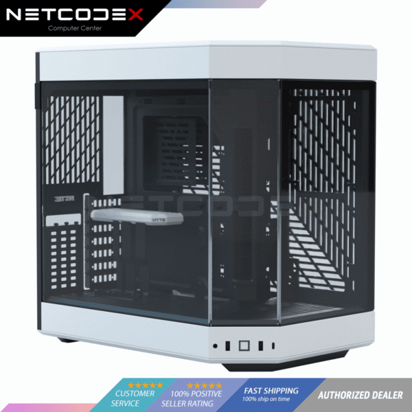 HYTE Y60 Modern Aesthetic Dual Chamber Mid-Tower ATX Computer Gaming Case Only, White (CS-HYTE-Y60-BW)