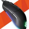 SteelSeries Rival 3 Gaming Mouse - 8,500 CPI TrueMove Core Optical Sensor - 6 Programmable Buttons - Split Trigger Buttons - Brilliant Prism RGB Lighting (62513)