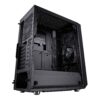 Fractal Design Meshify C Black ATX High-Airflow Compact Dark Tint Tempered Glass Window Mid Tower Computer Case, Blackout FD-CA-MESH-C-BKO-TG