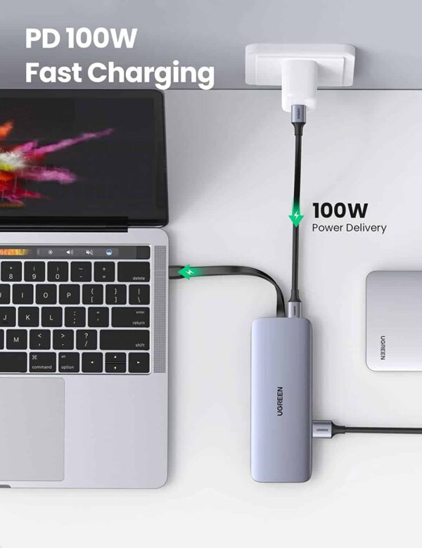 UGREEN USB C Hub 9 in 1 USB Type C HDMI Multiport Adapter Dock with 4K HDMI VGA Gigabit Ethernet PD Charging 3 USB 3.0 Ports SD Card Reader RJ45 Compatible for MacBook Pro Air 2021 2020 2019 2018 Dell XPS CM179 - 40873