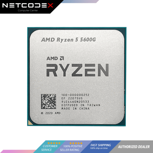 AMD Ryzen 5 5600G 6-Core 12-Thread Tray Type Desktop Processor with Radeon Graphics AM4 w/ original AMD heatsink and fan