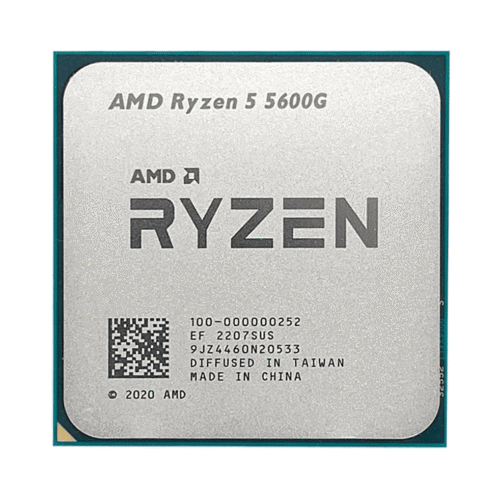 AMD Ryzen 5 5600G 6-Core 12-Thread Tray/MPK Desktop Processor with Radeon Graphics AM4 w/ original AMD heatsink and fan - 100-100000252MPK