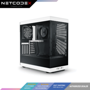 HYTE Y40 Mainstream Vertical GPU Case ATX Mid Tower Gaming Case with PCI Express 4.0 x 16 Riser Cable Included, Black/White - CS-HYTE-Y40-BW