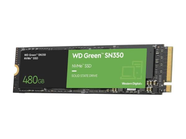 Western Digital 480GB WD Green SN350 NVMe Internal SSD Solid State Drive - Gen3 PCIe, M.2 2280, Up to 2,400 MB/s - WDS480G2G0C