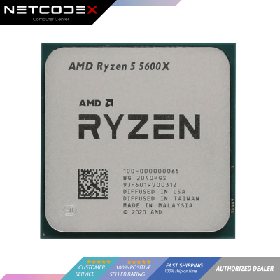 AMD Ryzen 5 5600X 6-core, 12-Thread Unlocked Desktop Processor with Wraith Stealth Cooler Tray Type ...