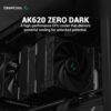 DeepCool AK620 Zero Dark CPU Air Cooler Mighty 260w TDP ALL-Black 6 Copper Heat Pipes Dual-Tower CPU Cooler with Fans Each 120mm PWM 1850RPM 68.99CFM for Intel LGA 1700/1200/1151/1150/1155 AMD AM5/AM4 - R-AK620-BKNNMT-G-1
