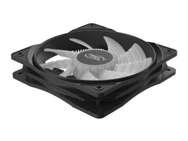 DEEPCOOL RF120 W Single Color LED Fan ( RF120W ) - 120mm 9-Blade White LED Cooling Fan with 3-pin/LP4 Power Connector DP-FLED-RF120-WH