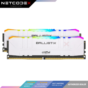Crucial Ballistix RGB 3200 MHz DDR4 DRAM Desktop Gaming Memory Kit 16GB (8GBx2) CL16 **Local PH Release and Warranty** BL2K8G32C16U4WL (White)
