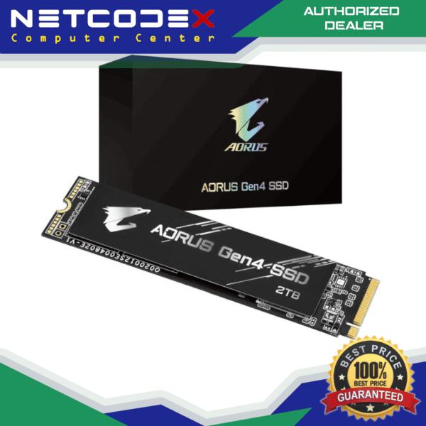Gigabyte AORUS NVMe Gen4 M.2 2TB PCI-Express 4.0 Interface High Performance Gaming, 3D TLC NAND, External DDR Cache Buffer, SSD GP-AG42TB