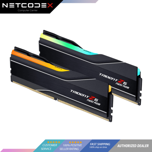 G.Skill Trident Z5 NEO RGB Series CL36 32GB (2 x 16GB) 288-Pin SDRAM DDR5 6000 CL36-36-36-96 1.35V Dual Channel Desktop Memory F5-6000J3636F16GX2-TZ5NR (Matte Black)