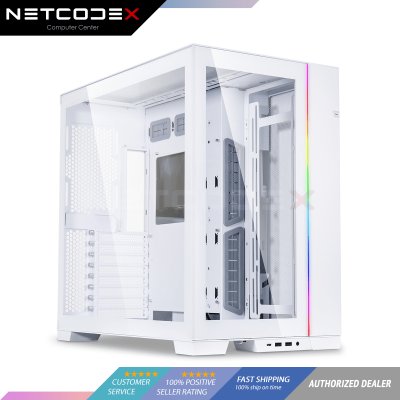 LIAN LI PC-O11 Dynamic EVO White Tempered Glass on the Front and Left Side, Chassis Body SECC ATX Full Tower O11 EVO Gaming Computer Case – PC-O11DEW – Snow White