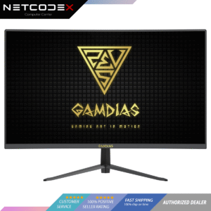 Gamdias Atlas HD24C Gaming Monitor 23.8 Inches R300 Curved VA 165hz Full HD 1920 x 1080 Adaptive Sync Gsync Freesync Compatible