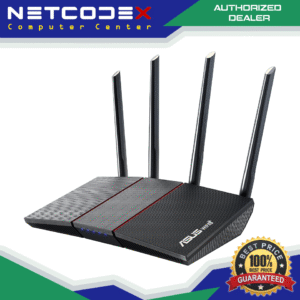 ASUS RT-AX55 AX1800 Dual Band WiFi 6 Gigabit Router, 802.11ax, Lifetime internet security, Parental Control, Mesh WiFi support, MU-MIMO, OFDMA, 4 Gigabit LAN Ports - RT AX 55 AX55