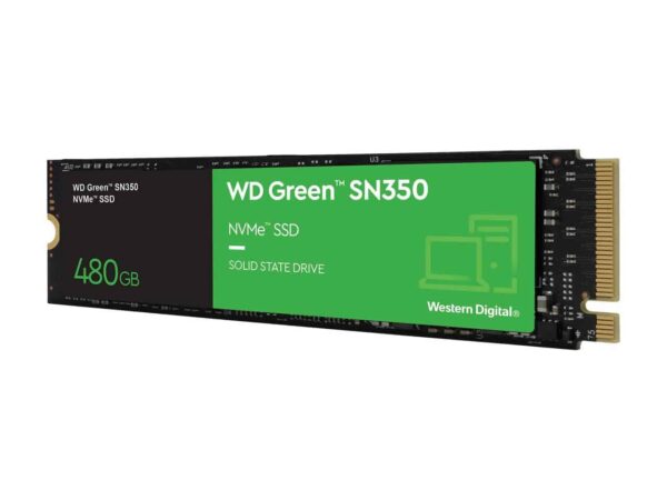 Western Digital 480GB WD Green SN350 NVMe Internal SSD Solid State Drive - Gen3 PCIe, M.2 2280, Up to 2,400 MB/s - WDS480G2G0C