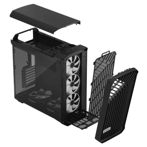 Fractal Design Torrent TG RGB Black (with Updated Fan Hub v1.1) E-ATX Tempered Glass Window High-Airflow Mid Tower Computer Case FD-C-TOR1A-04