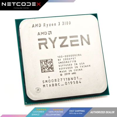 AMD Ryzen 3 3100 4-Core, 8-Thread Unlocked Desktop Processor | TRAY type | with AVC Cooler