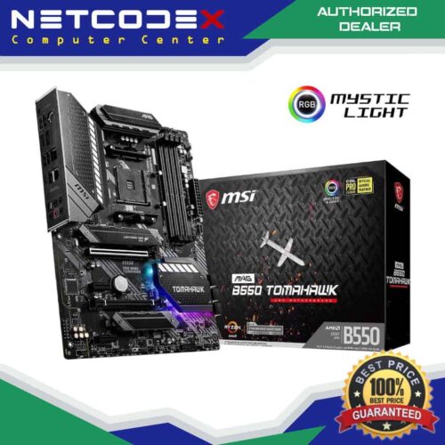 MSI MAG B550 TOMAHAWK AM4 AMD B550 SATA 6Gb/s ATX AMD Motherboard 5000 Series Ready DDR4 Compatible with 5000 Series Zen 3 - 5900X 5950X 3800X 5600X