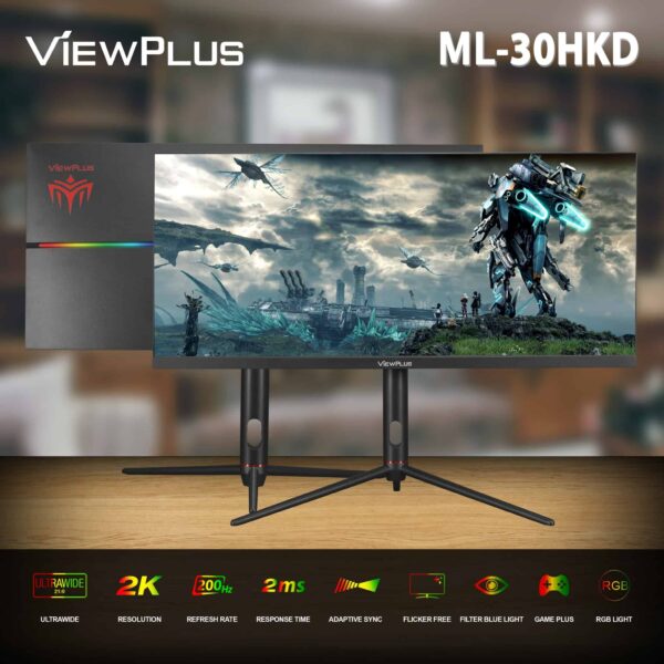 ViewPlus 30” 2K Ultrawide Monitor ML-30HKD IPS HDMI/DP 200Hz 2ms Adaptive Sync