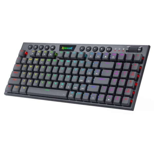 Redragon Yi K625P KB RGB USB Mini Slim Ultra-Thin Designed Wired Mechanical Gaming Keyboard Red Switch 94 Keys