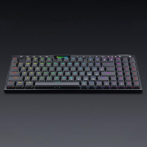 Redragon Yi K625P KB RGB USB Mini Slim Ultra-Thin Designed Wired Mechanical Gaming Keyboard Red Switch 94 Keys