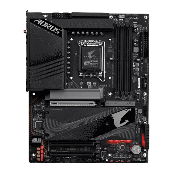 3462373-l-b GIGABYTE Z790 AORUS ELITE AX LGA 1700 Intel Z790 ATX Motherboard with DDR5, Quad M.2, PCIe 5.0, USB 3.2 Gen2X2 Type-C, Intel WiFi 6E, 2.5GbE LAN, Q-Flash Plus, PCIe EZ-Latch