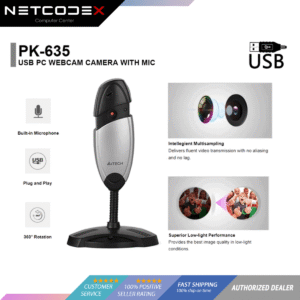 A4Tech PK-635G A4Tech PK-635G Built-in Microphone, Plug and Play, Anti-glare Webcam Web Camera