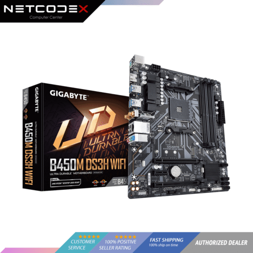 GIGABYTE B450M DS3H WIFI AM4 AMD B450 SATA 6Gb/s Micro ATX AMD Motherboard
