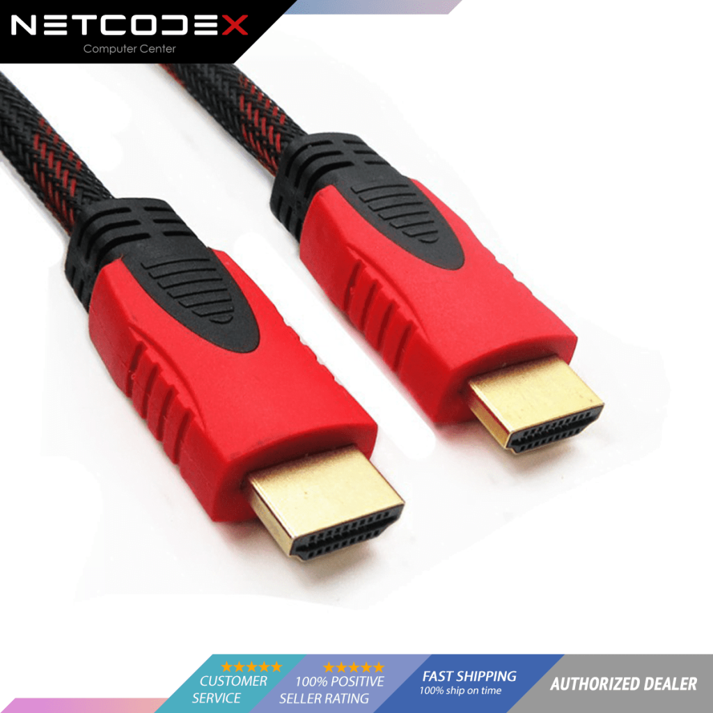 Netcodex.ph ADLINK HDMI to HDMI Cable V1.4 Red Mesh 3m