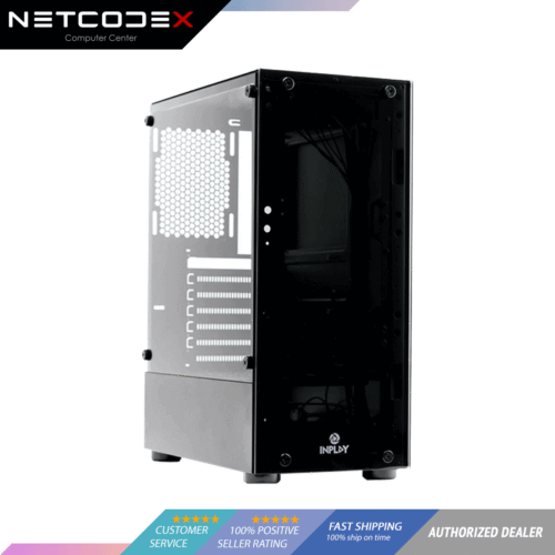 Inplay Meteor 01 Atx Case | Tempered Glass Front Black