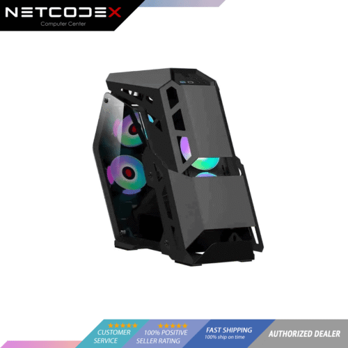 Inplay Thunder 03 Micro Atx Case | Robot Design (fans sold separately) - Black
