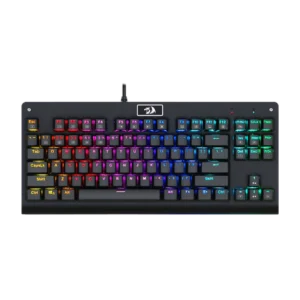 Redragon K552 Mechanical Gaming Keyboard 87 Key Rainbow LED Backlit Wired with Anti-Dust Proof Switches for Windows PC (Black Keyboard, Red Switches)
