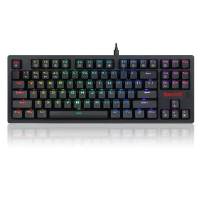 Redragon K598 TKL Wireless Mechanical Keyboard Brown Switches Compact 87 Key Tenkeyless RGB LED Backlit Gaming Keyboard for Windows PC Gamers