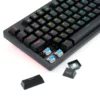 Redragon K598 TKL Wireless Mechanical Keyboard Brown Switches Compact 87 Key Tenkeyless RGB LED Backlit Gaming Keyboard for Windows PC Gamers