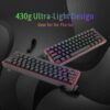 Redragon K617 Fizz 60% Wired RGB Gaming Keyboard, 61 Keys Compact Mechanical Keyboard w/Black Color Keycaps Red Switch