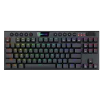 Redragon K622 Horus TKL RGB Mechanical Keyboard, Ultra-Thin Designed Wired Gaming Keyboard w/Low Profile Keycaps, Dedicated Media Control & Linear Red Switch, Pro Software Supported