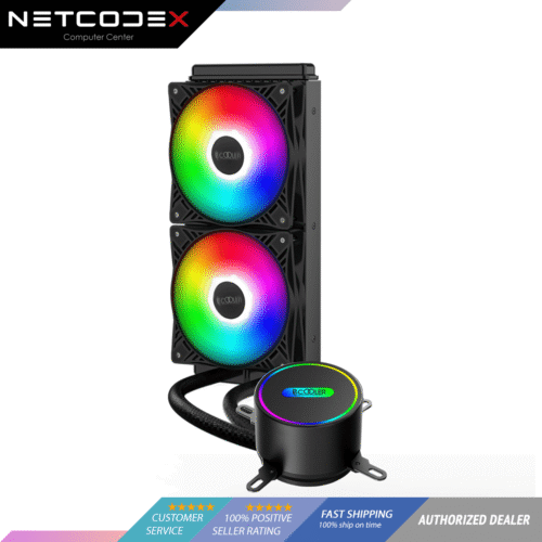 PC COOLER GI-CL240VC RGB Water Cooling Radiator AIO 240mm 150W Liquid ...