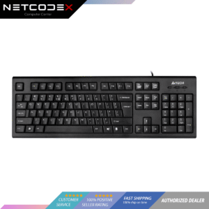 A4Tech KRS-85 Natural Comfort Roundedge Keycaps, Laser Inscribed Keys, Drain Holes Design USB Wired Keyboard