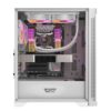 Darkflash DK361 Luxury ATX PC Case (White) w/ 4pcs ARGB Fans