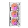 Darkflash DK361 Luxury ATX PC Case (White) w/ 4pcs ARGB Fans