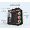 CoolMan Robin 2 Tempered Glass Best for PC Aesthetics Optimal Airflow ATX Gaming PC Case (Black)